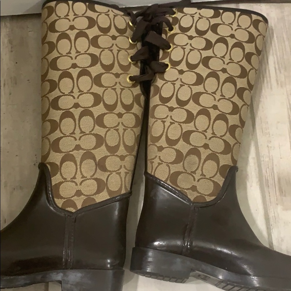 Coach Tristee Signature C Women's Rainboots Boots - Picture 9 of 13